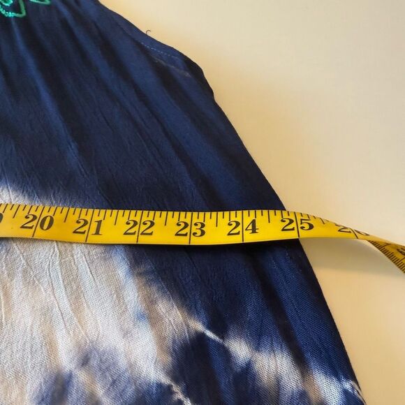 NEW Young USA Blue & Green Tie Dye Swim Cover/Dress Sz OS, Boho, Vacation - Picture 6 of 12